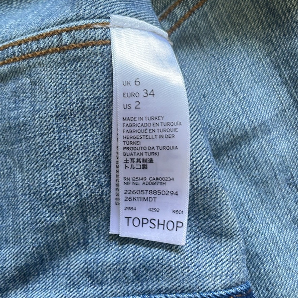 TOPSHOP dark denim button skirt - Picture 6 of 9